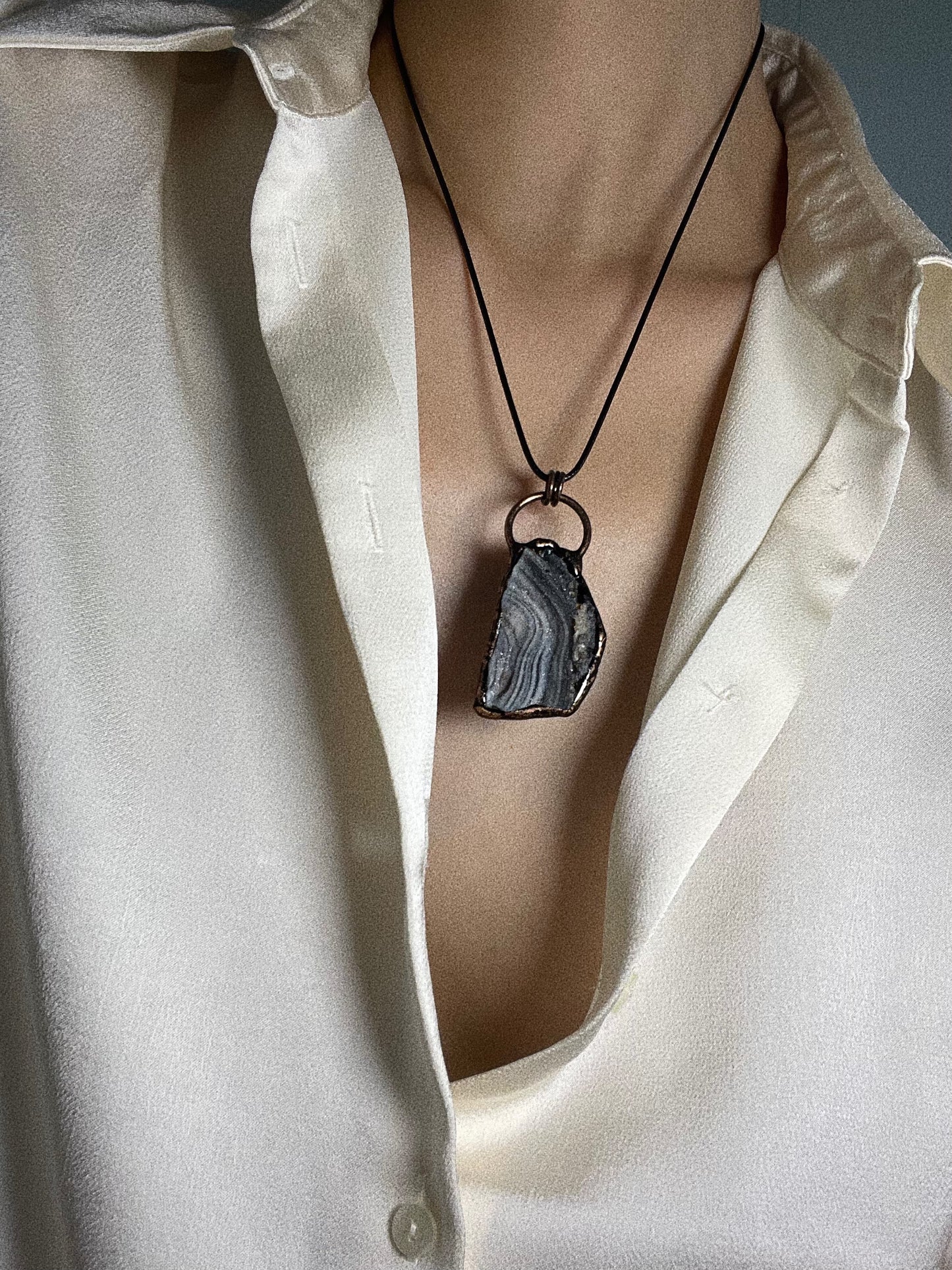 Starry Night - Agate Necklace