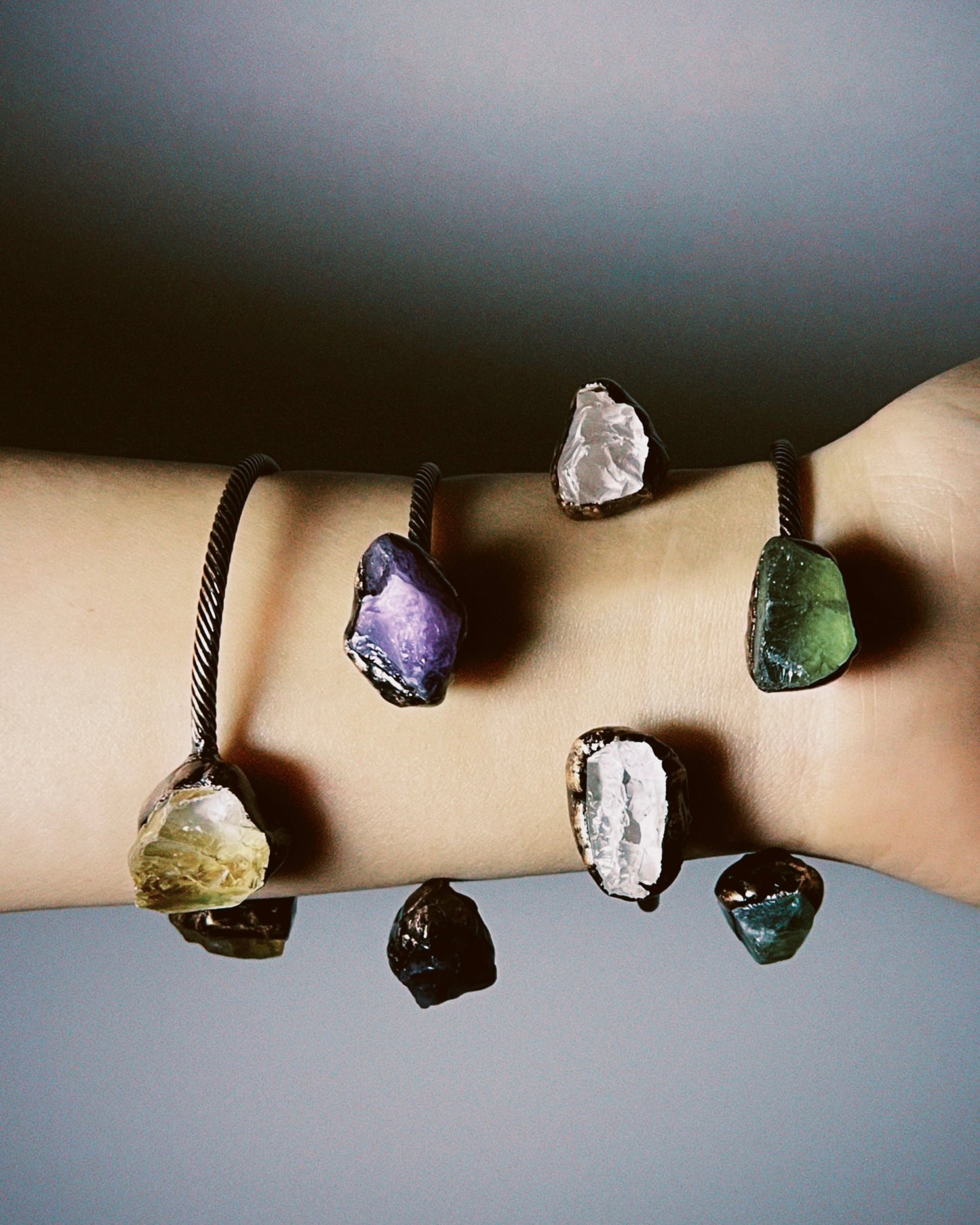 Lucid Orbit - Amethyst Cuff Bracelet