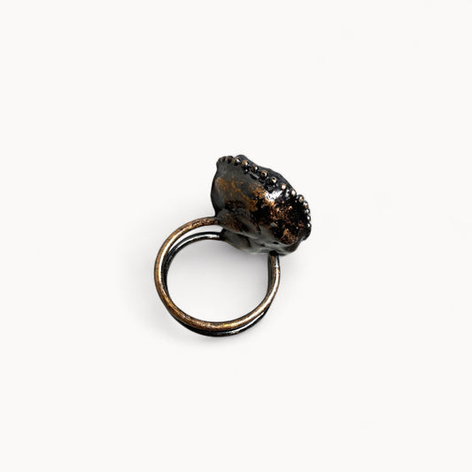 Earth Flame - Volcanic Rock Ring
