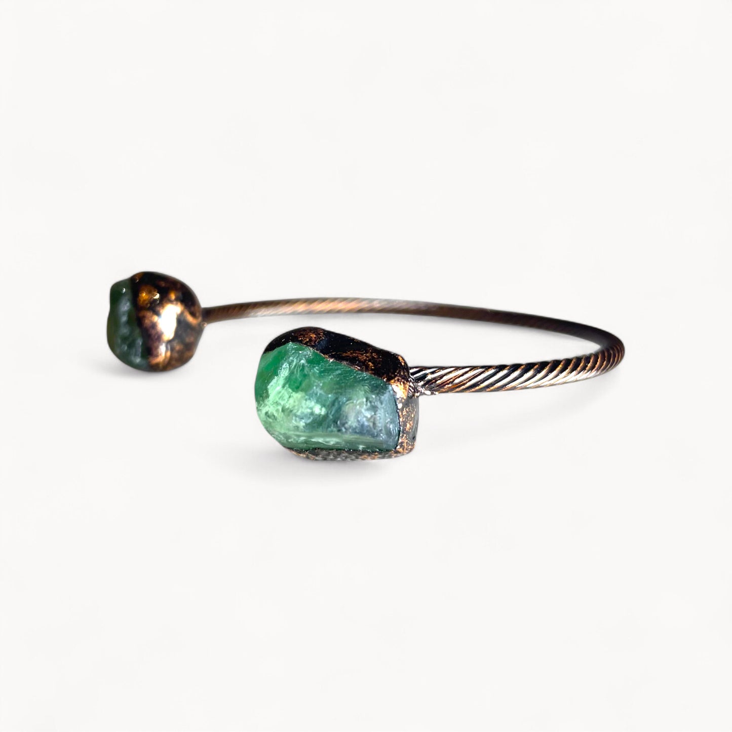 Forest Prism - Green Fluorite Cuff Bracelet