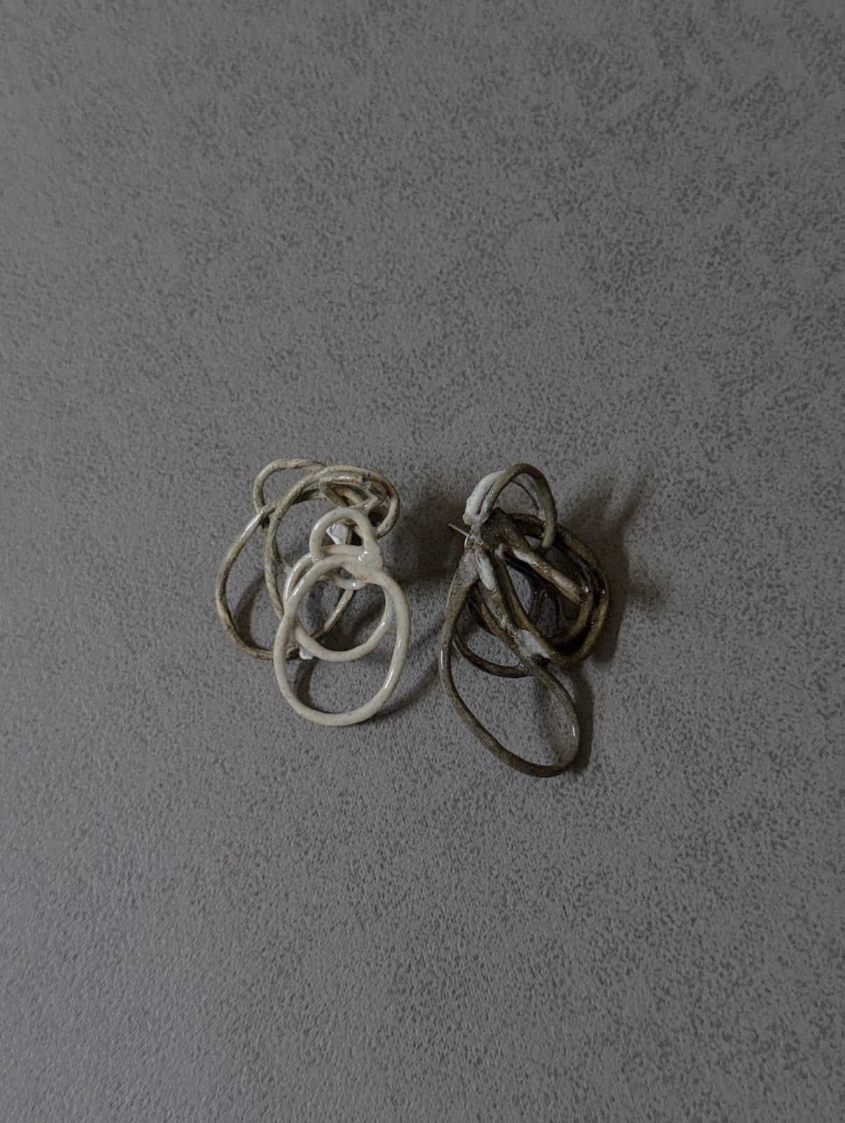 Entangled Threads - Ceramic Earrings