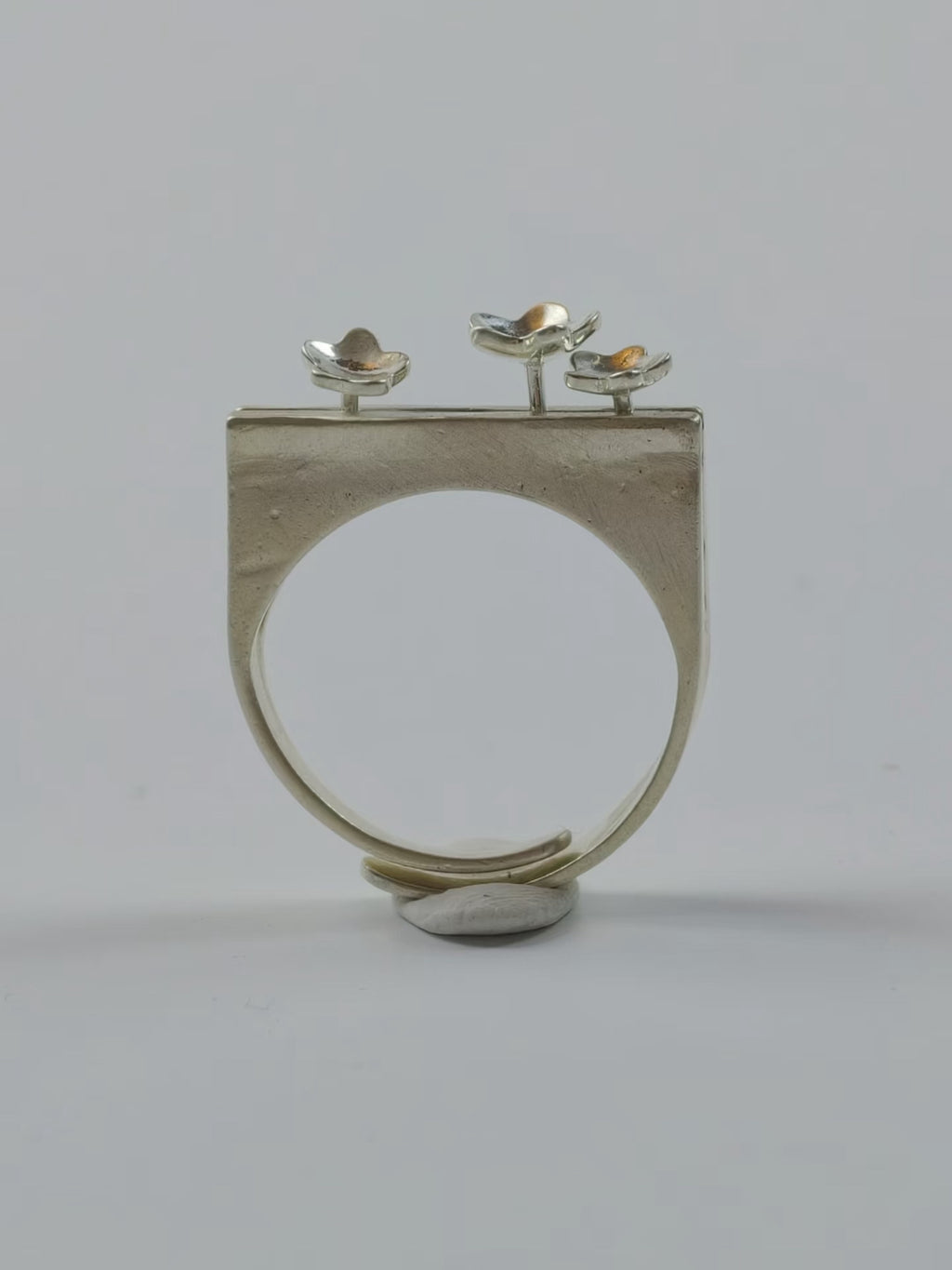Flowers in the Crack - Sterling Silver Kinetic Ring