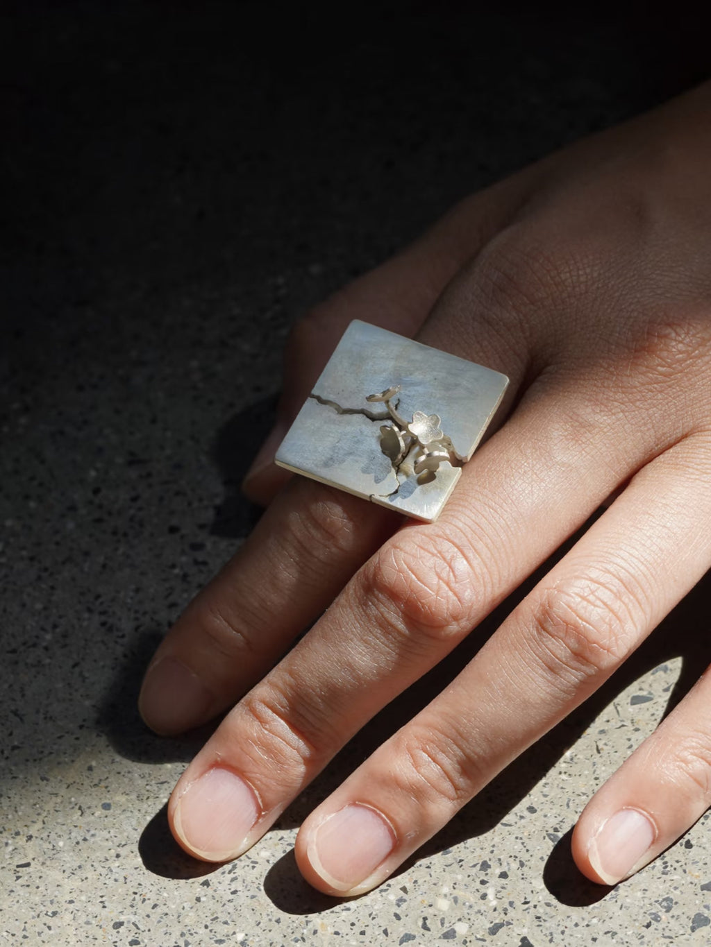 Earth's Bloom - Sterling Silver Ring