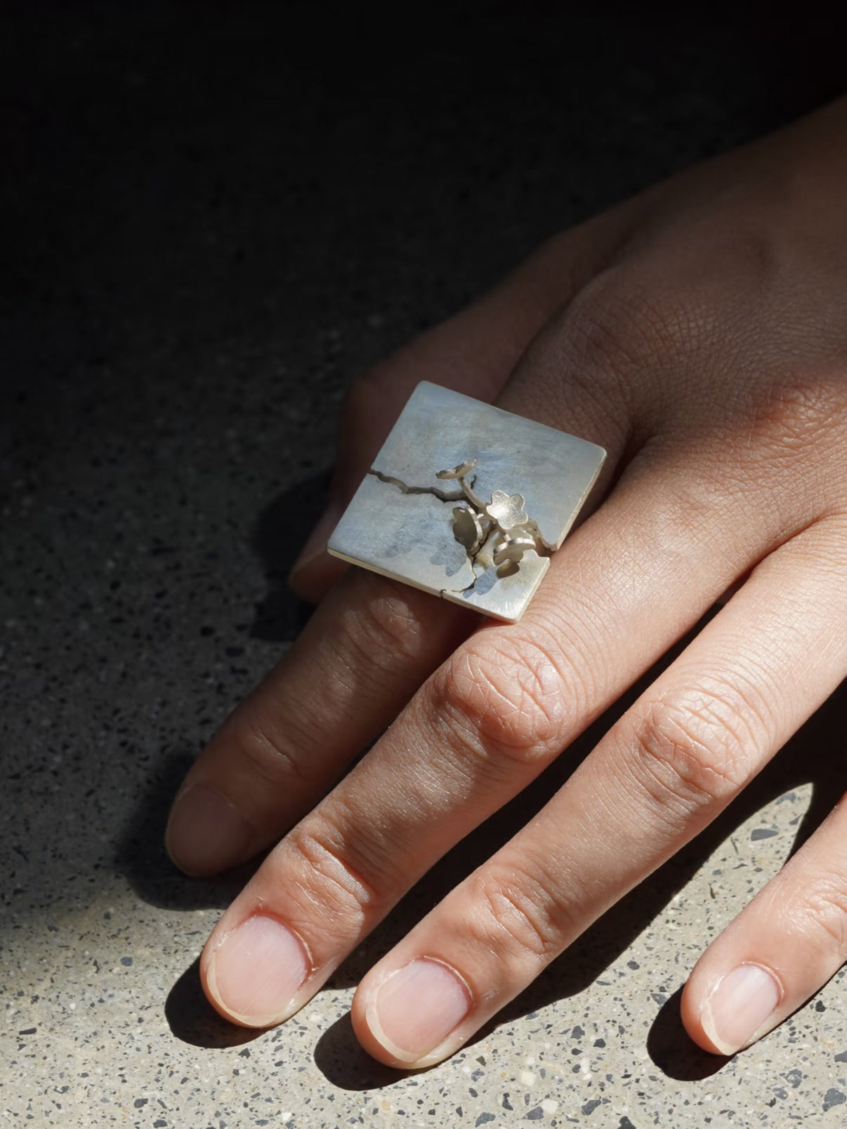 Earth's Bloom - Sterling Silver Ring