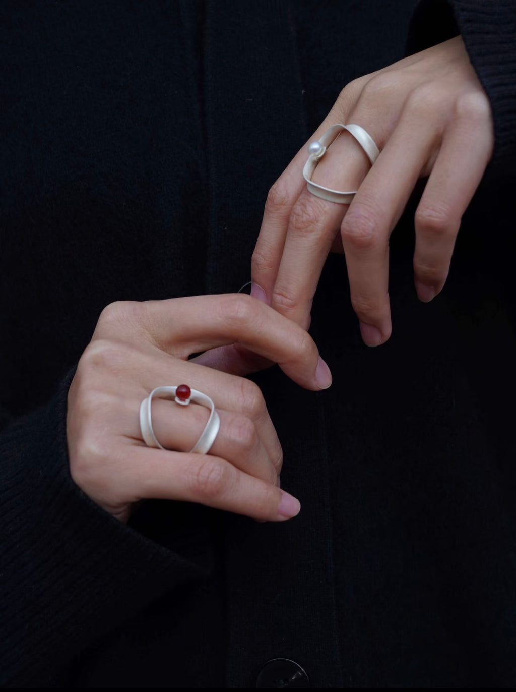 Wind Fold - Sterling Silver Ring