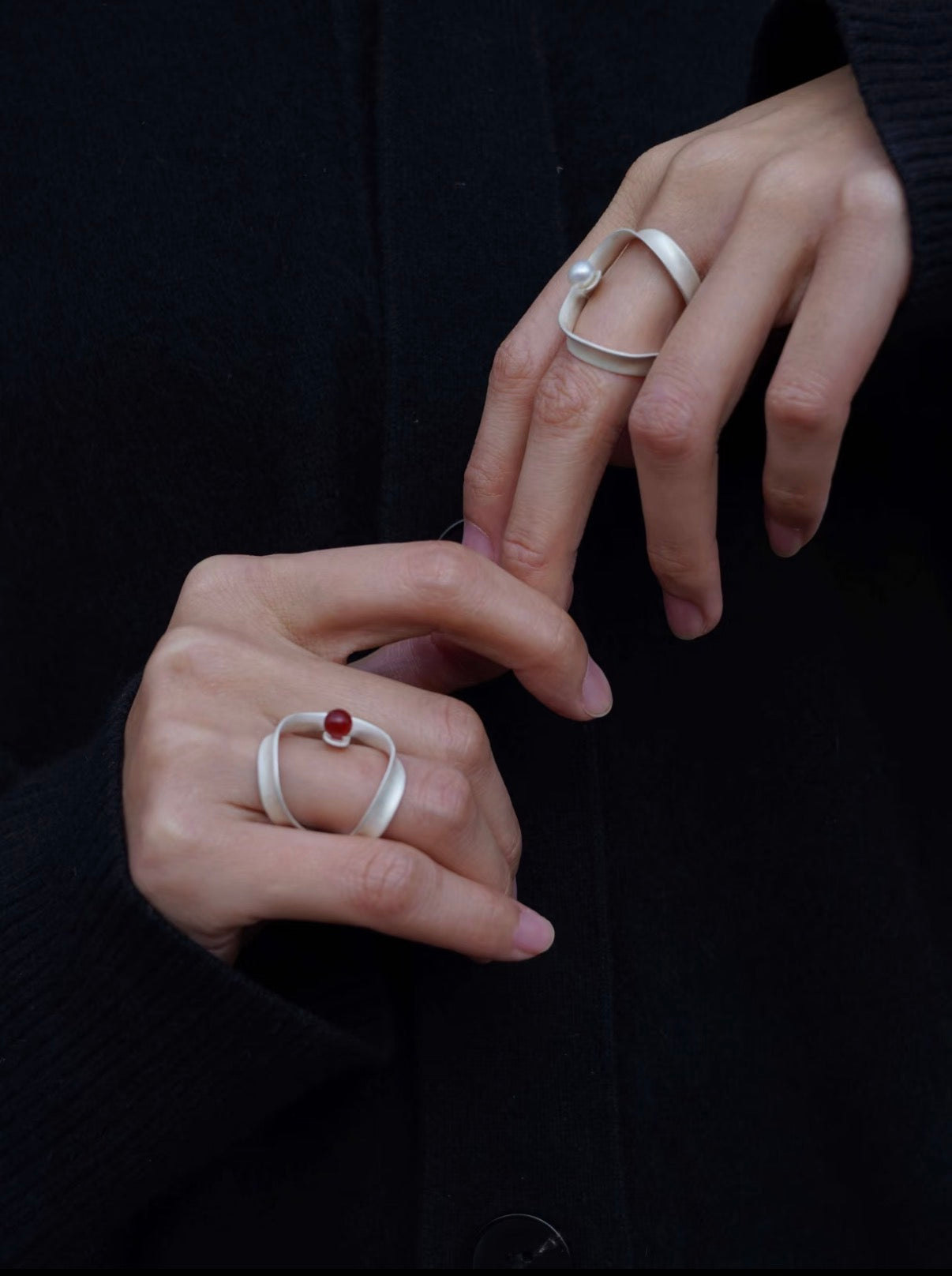 Wind Fold - Sterling Silver Ring