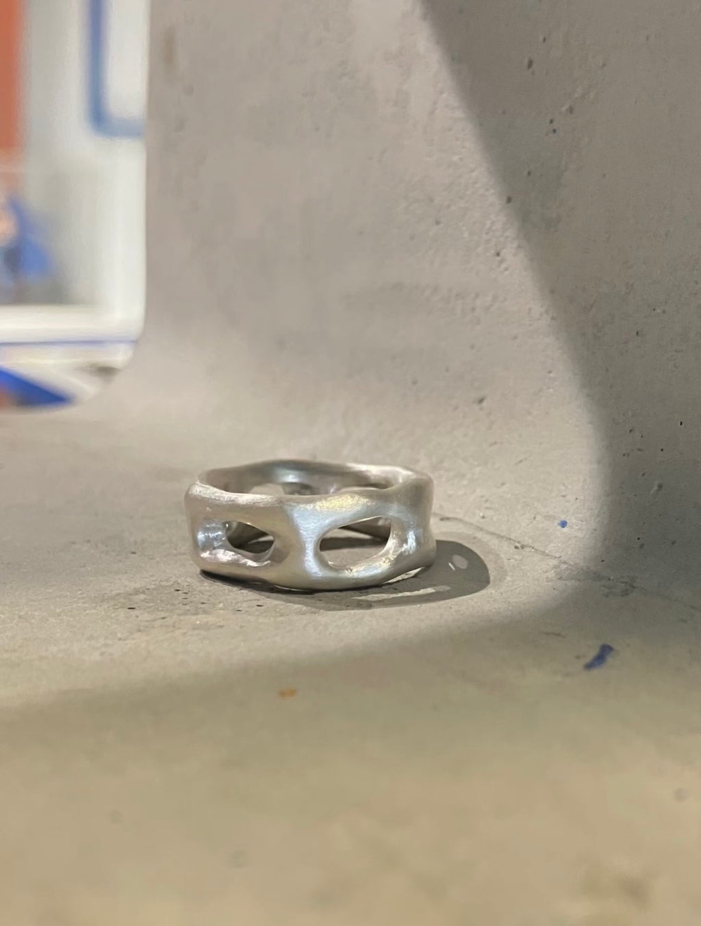 Hollow Cave - Sterling Silver Ring