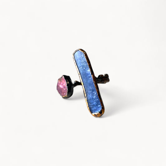 Twilight Zone - Kyanite & Ruby Ring
