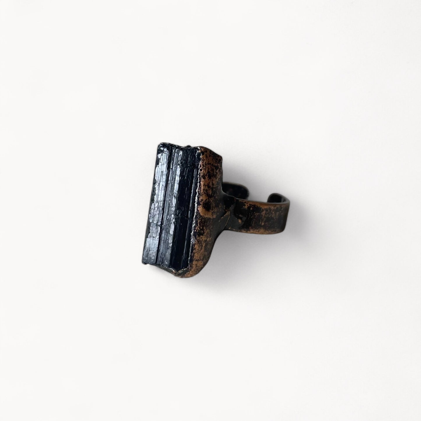 Dark Echo - Black Tourmaline Ring
