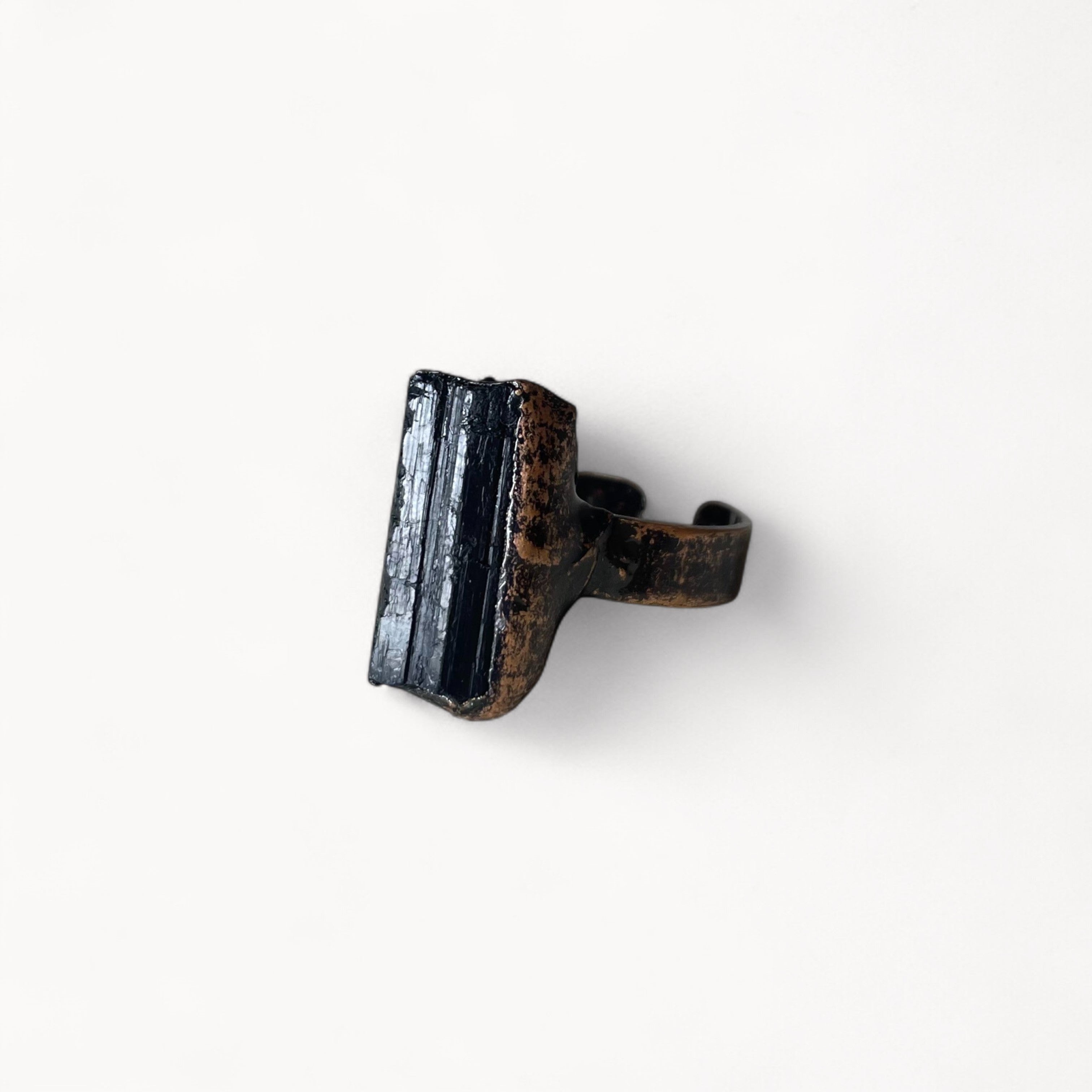 Dark Echo - Black Tourmaline Ring