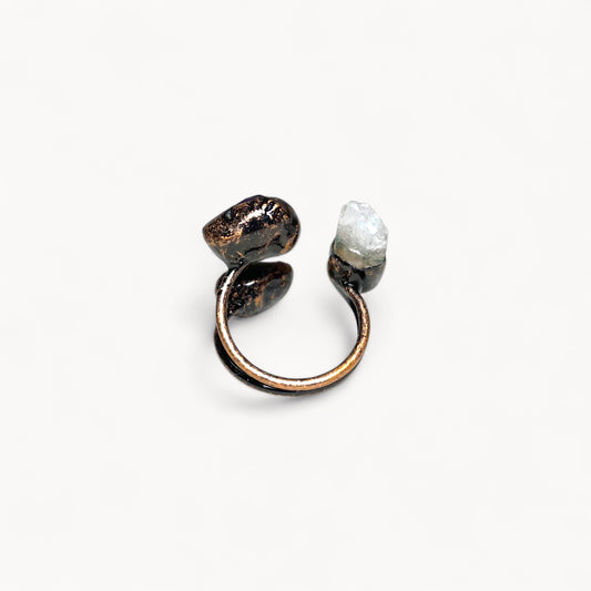 The Conjurer - Amethyst, Citrine, Clear Quartz Ring