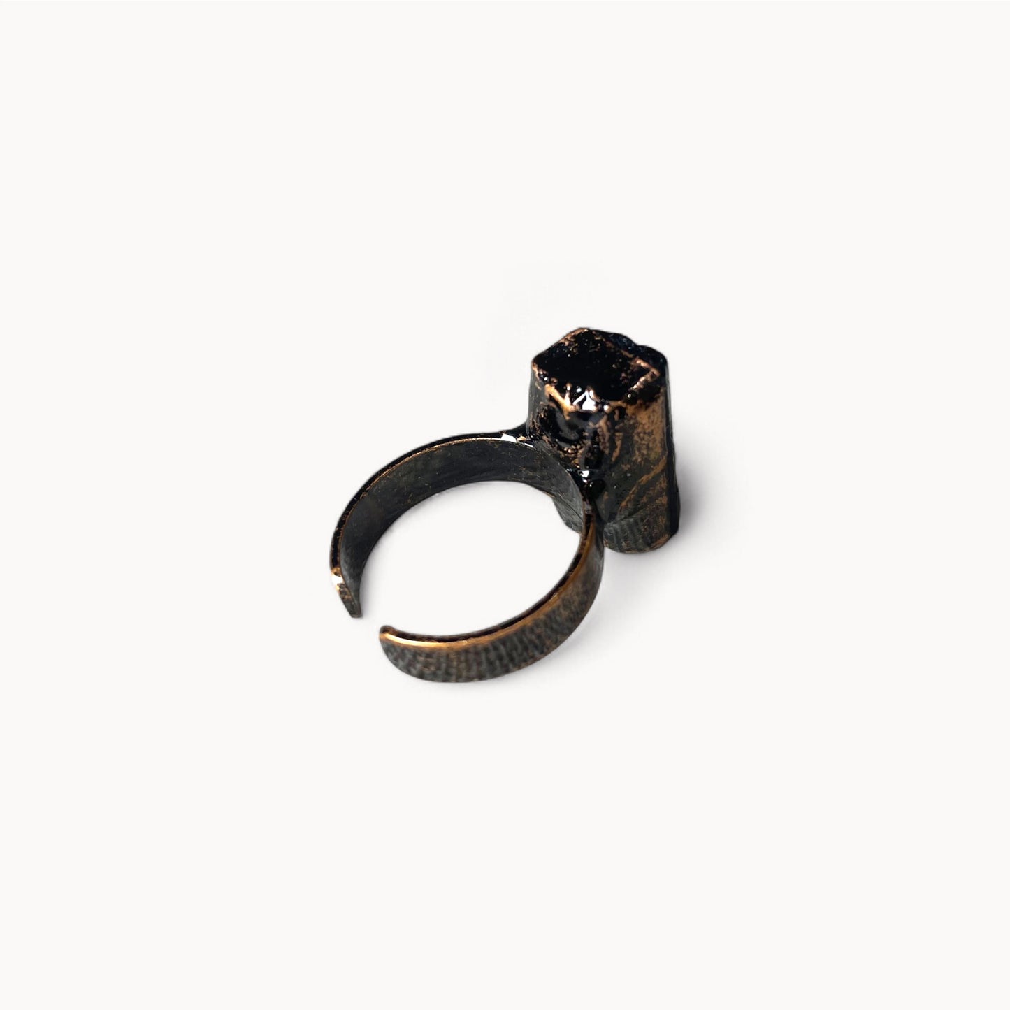 Dark Echo - Black Tourmaline Ring