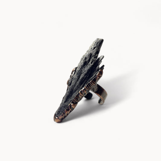 Dark Roots - Black Tourmaline Ring