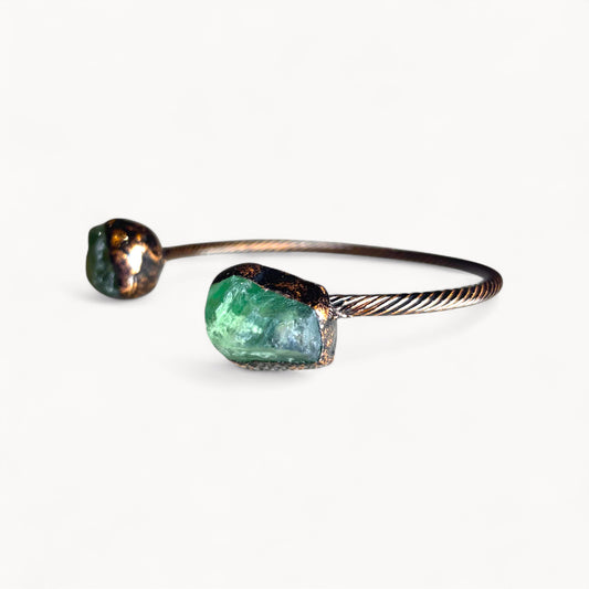 Forest Prism - Green Fluorite Cuff Bracelet
