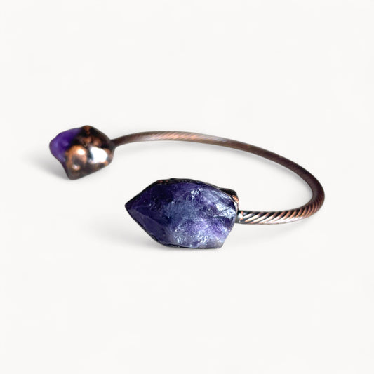 Lucid Orbit - Amethyst Cuff Bracelet