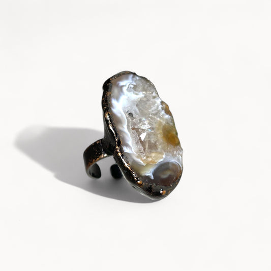 Veil Bound - Agate Ring